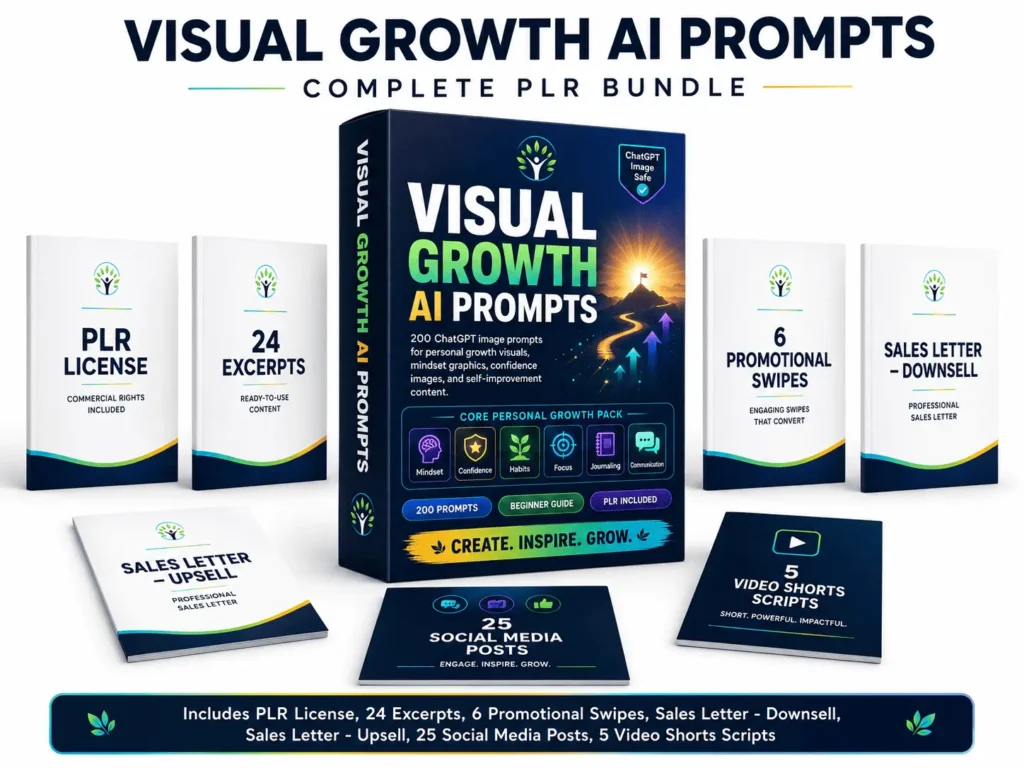  Visual Growth AI Prompts review cover showing the product bundle
