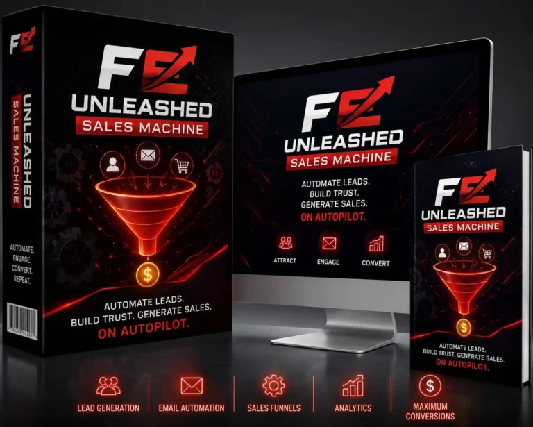 Fe Unleashed Sales Machine review hero image showing the offer landing page