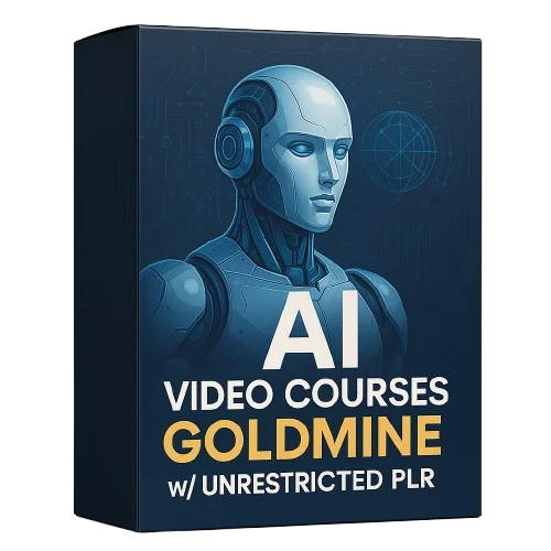 AI Video Courses PLR review featured image showing 22 course bundle